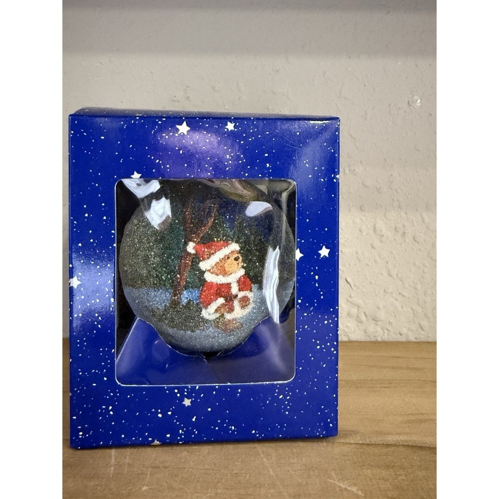 Dillards 2002 Customer Appreciation Christmas Ornament Santa Teddy Bear Box